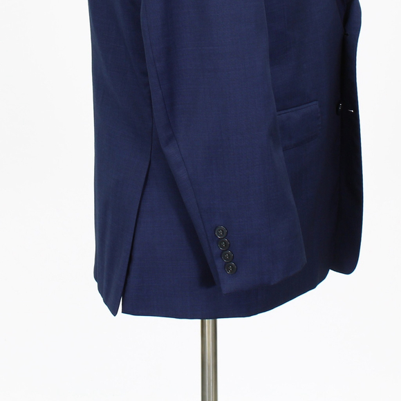 Calvin Klein 42R Blue Sport Coat Blazer Jacket Solid 2B Wool B655 - Picture 6 of 11